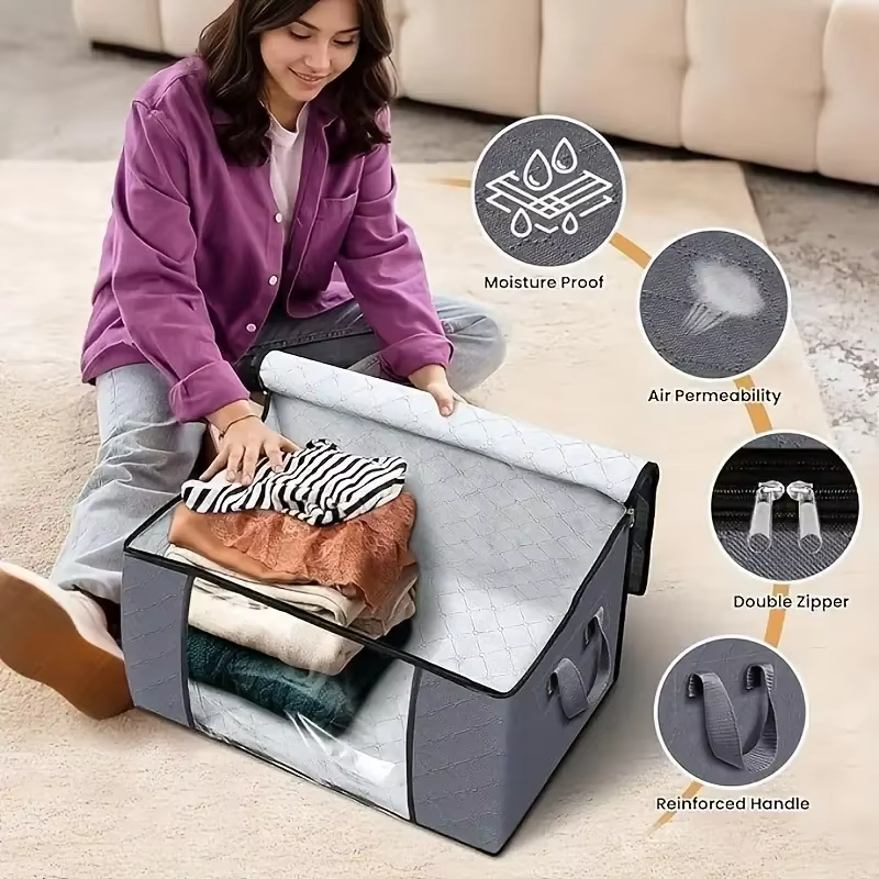 Clothes Storage Bag Large Capacity  Bags Storage Containers for Organizing Bedroom Closet Clothing