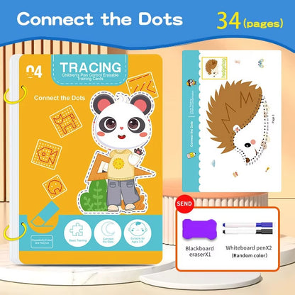 32-Page Reusable Magic Practice Notebook Set – Writing & Art Learning Book for Kids.