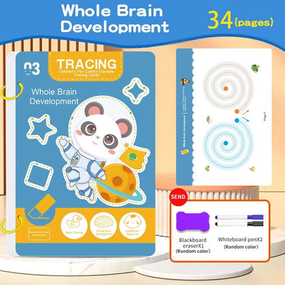 32-Page Reusable Magic Practice Notebook Set – Writing & Art Learning Book for Kids.